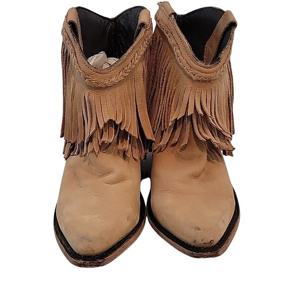 Liberty Black Fringe Cowboy Ankle Boots, 8 - Picture 2 of 13